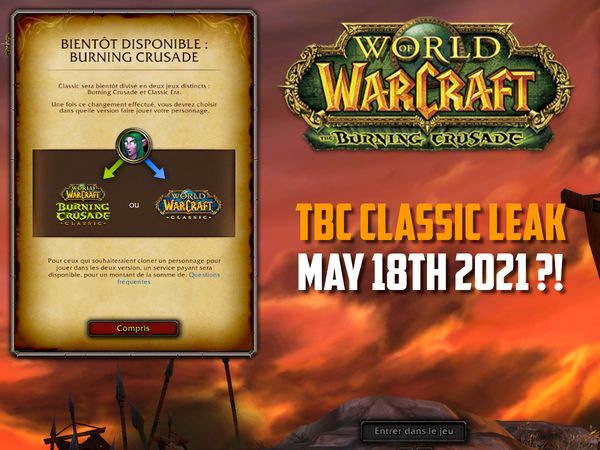 Burning Crusade Classic for May 18 2021 ?!