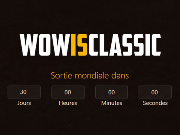 Date de sortie wow classic : j-30