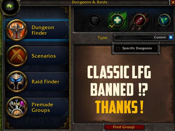ClassicLFG will be ban by Blizzard