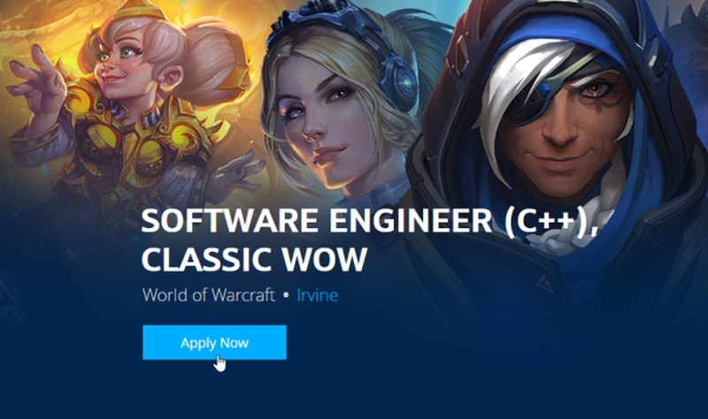 blizzard recrute