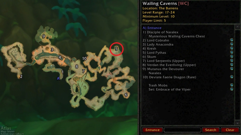 Guide Cavernes Des Lamentations WoW Classic Boss Loot Map 