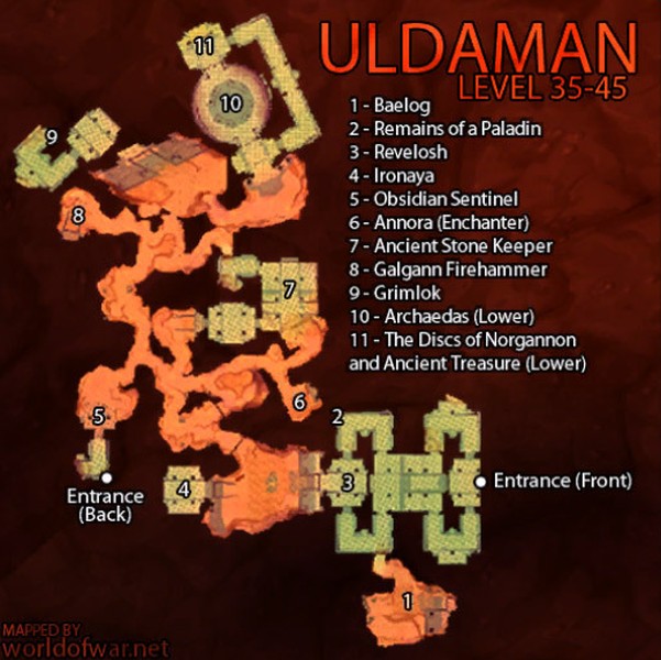 Uldaman localisation liste