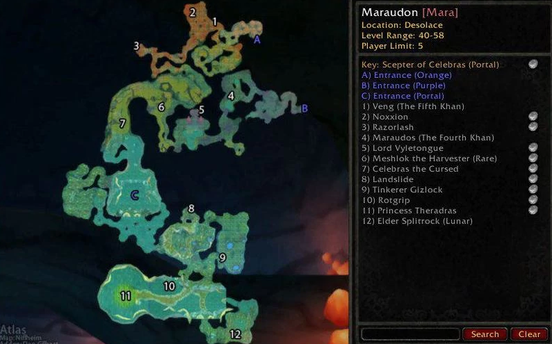 Maraudon boss location