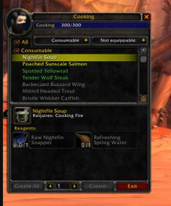 Guide Cuisine 1-300 Wow Classic