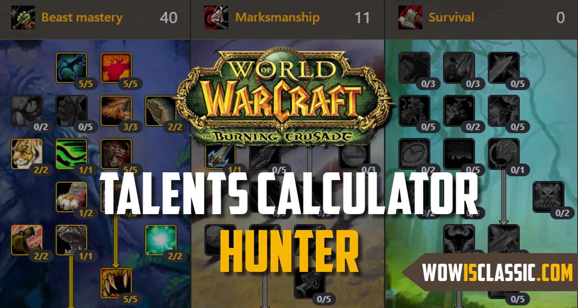 Hunter Talent Calculator for Classic TBC WoW
