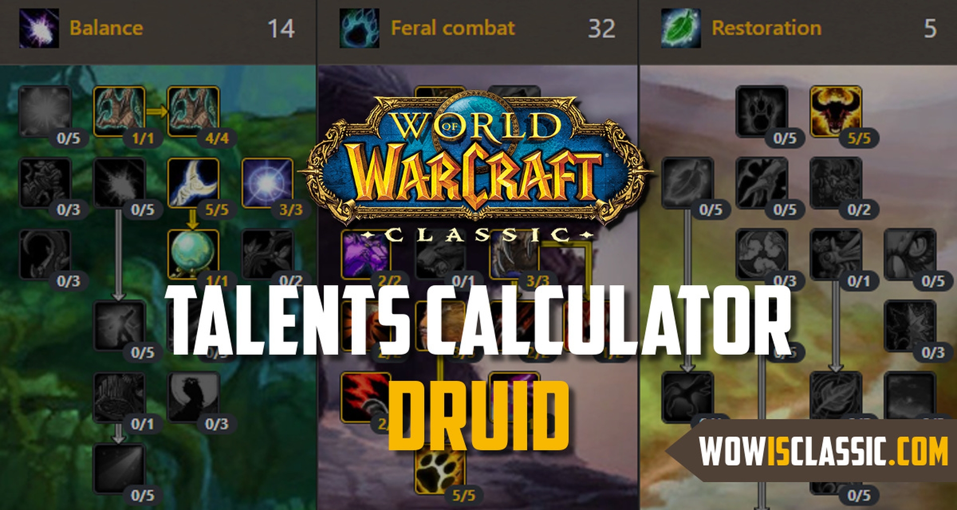 wow classic druid talent tree calculator