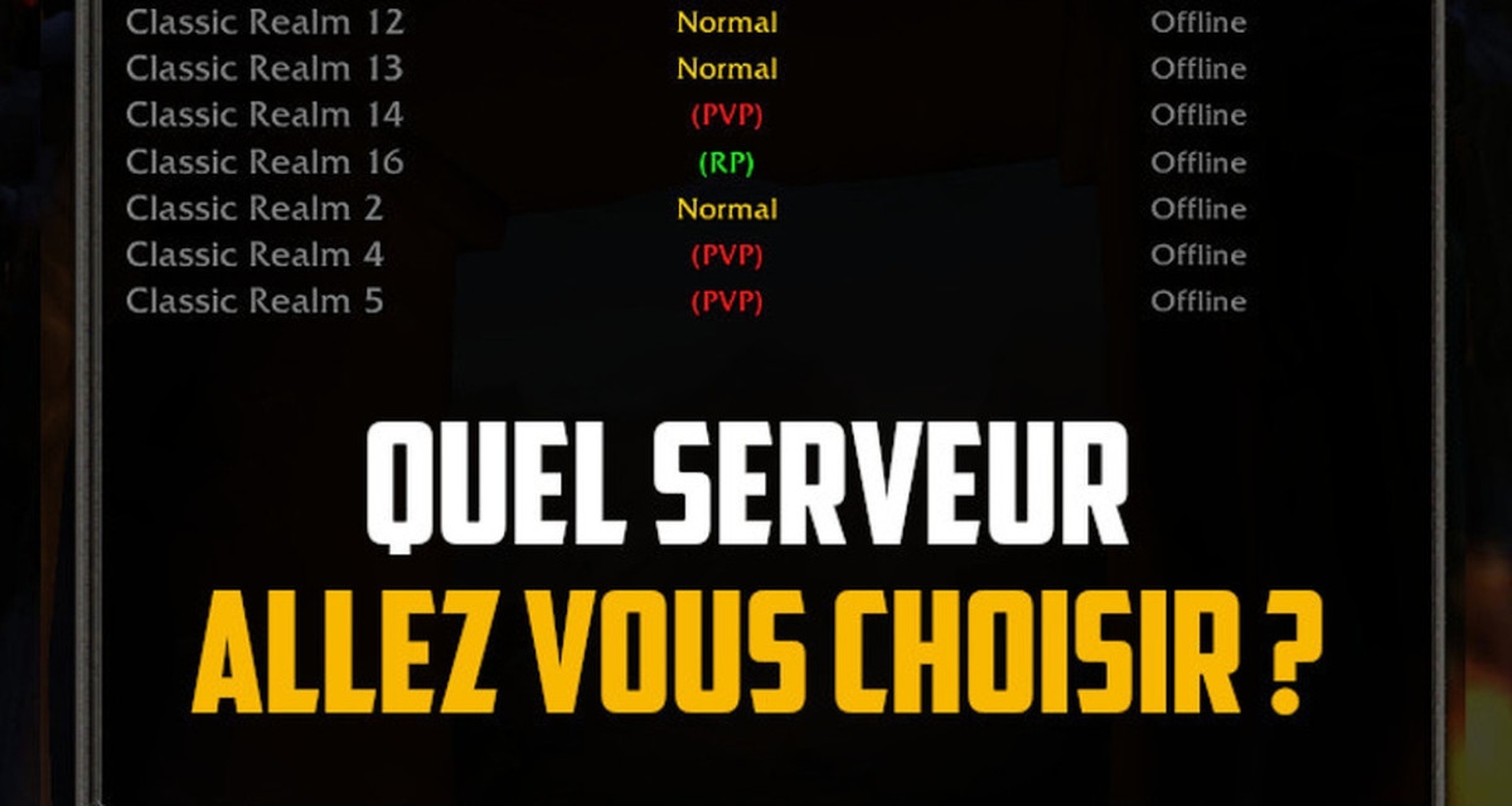 Available Realms on WoW Classic Season of Mastery