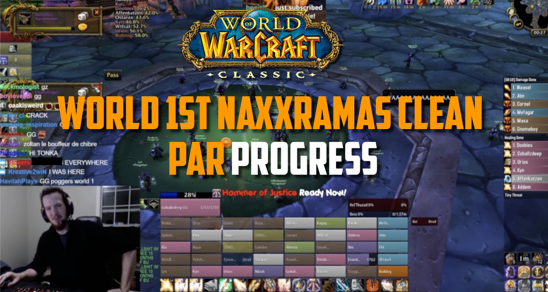 World First WoW Classic Naxxramas clean par Progress